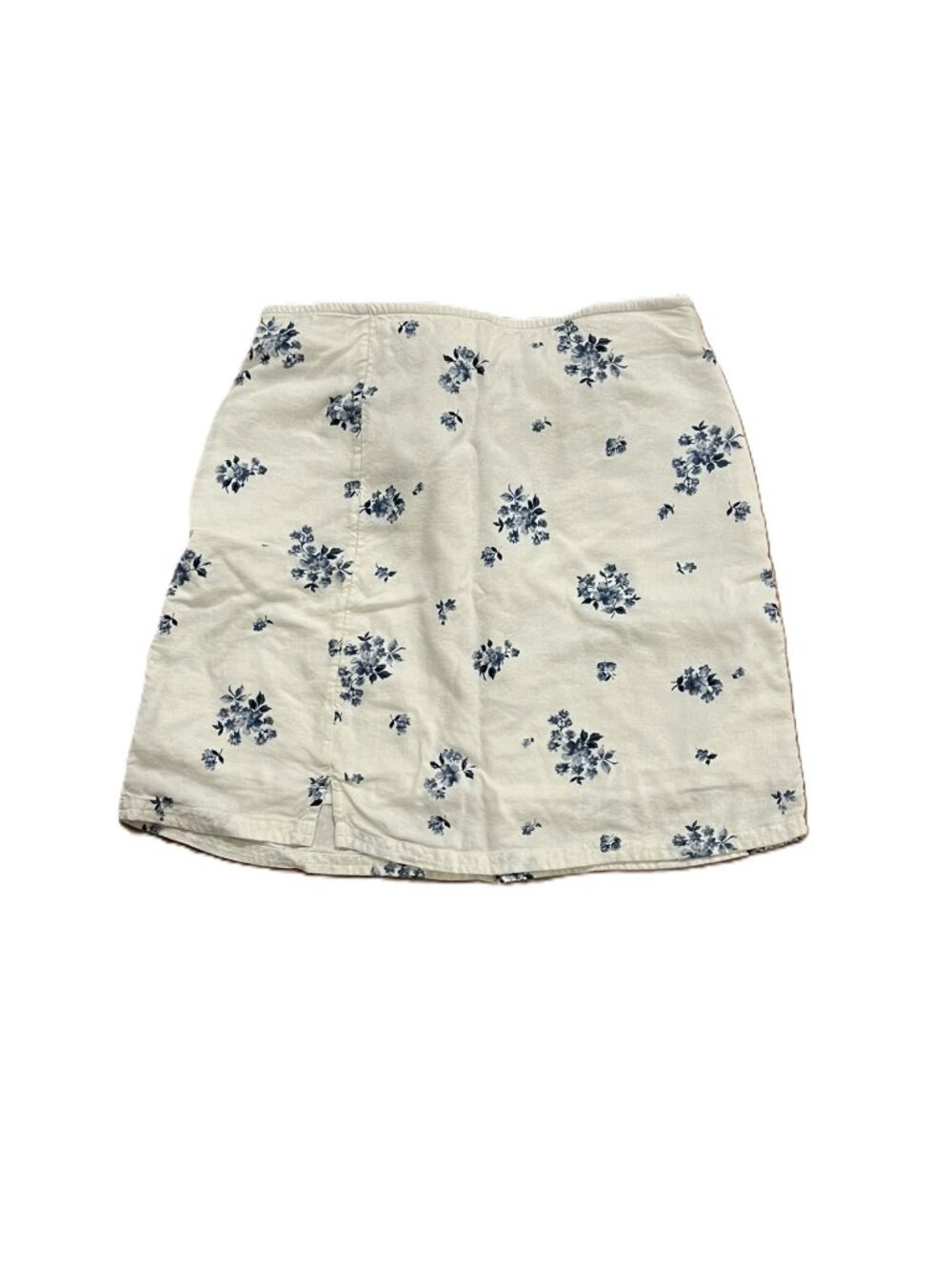 American Eagle Linen Blend White Floral Print Mini Skirt Size XS